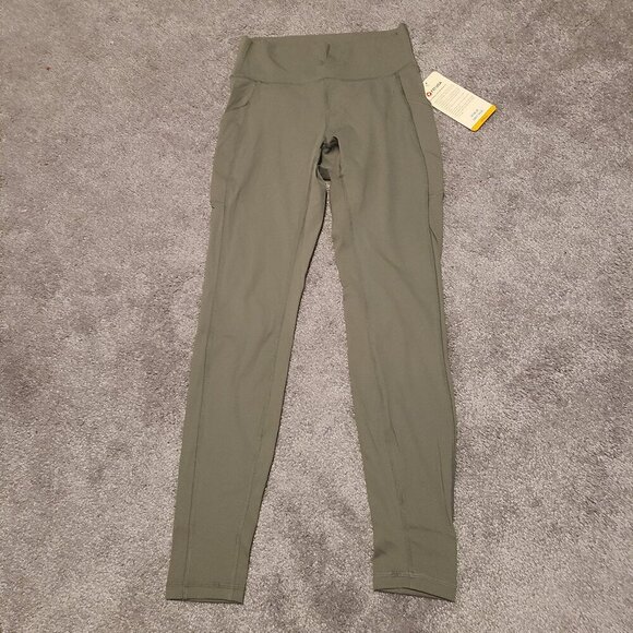 💥3/$30💥 NWT Yoga Workout pants with 2 side pockets. Grey sage - Picture 1 of 4
